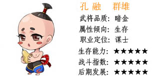 萌三国暗金武将孔融全解析